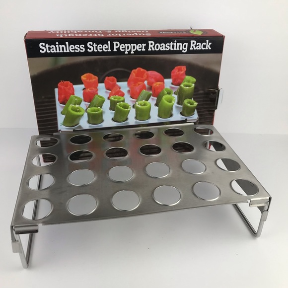 Cave Tools Stainless Steel Pepper Roasting Rack Holds 24 - Picture 4 of 5